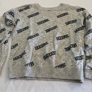 Abercrombie Kids Boy Girls Logo Hoodie Sweatshirt 13/14 X Large Blue Gray Unisex